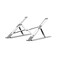NCTS AL10 Portable laptop stand, made of aluminum alloy as the supporting structure, which is stable and strong, Foldable storage,8 Height Stand, suitable for up to 14&quot;inch,