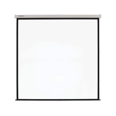 NCTS M180 M Series Manual Control Projector Screen, 1.8 x 1.8m High Quality Display Screen / UHD/HD Projector with Self Lock Spring System for Home Theater, Classrooms and Offices/ 1 Year Warranty