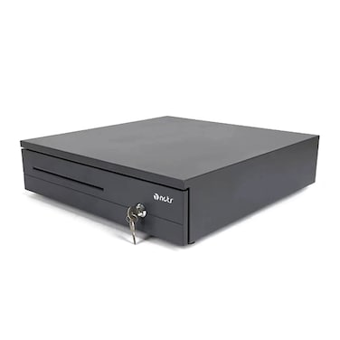 NCTS CD2 Cash Drawer for POS Receipt Printer/Cash Register/410(W) x420(D) x100(H) mm/RJ11, RJ12/ Interface 12V/24V,5 Bills &amp; 8 Coins Removable Coin tray, Black.