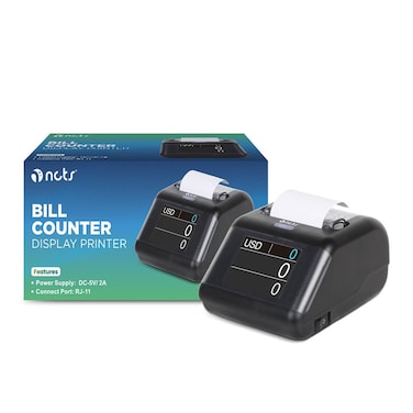 Receipt Printer for Money Counting Machine NCTS MP01 Mixed Denomination External Display + Printer in One, Connects via RJ-11 Plug, Thermal Receipt Printer Suitable for 58mm Thermal Paper
