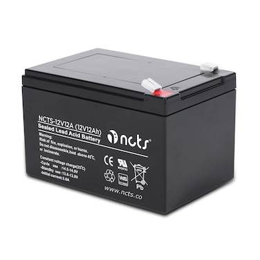 NCTS 12V12A Sealed Lead-Acid 12V 12Ah Rechargeable Battery &ndash; AGM Technology, long life, Maintenance-Free, for UPS, Small Watercraft, Solar, Security Systems