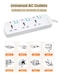 AZTECH 3 Way 3M 3250W Power Extension Cord 3 Universal Outlets Electrical Strip Cable UK Plug Individual Switches &amp; LED Indicators ECAS Certified Power Strip Surge Protector Electronics Power Strips