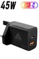 AZTECH HyperCharger 45W GaN II Dual Port Wall Charger USB-C &amp; USB-A Fast Charging Adapter for iPhone 16 Pro Max/15/14/13, Galaxy S25 Ultra/S24/S23/S22, MacBook Air, iPad, Laptops