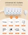 AZTECH 5-Way 5M 3250W Power Extension Cord 5 Universal Outlets Electrical Strip Cable UK Plug Individual Switches &amp; LED Indicators ECAS Certified Power Strip Surge Protector Electronics Power Strips