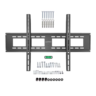 AZTECH Super Heavy-duty Portable TV Trolley Stand and wall mount (55 to 120 Inc (For 200kg), Wall Mount)