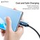 AZTECH HyperCable USB C to USB C Cable 240W 1M Fast Charging 48V/5A PD E-Marker Braided Type C Cable for Laptop MacBook Galaxy S24 Steam Deck Gaming Devices Durable Anti-Tangle Wire Black Blue
