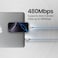 AZTECH HyperCable USB C to USB C 240W Fast Charging Cable 2M PD 48V 5A Type-C Braided Titanium Wire for MacBook Pro Galaxy S24 Steam Deck iPhone 15 Pro Max Laptop Durable Anti-Tangle Long Charging
