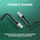 AZTECH USB C Cable 1M 60W PD Fast Charging Nylon Braided Type-C Cable for iPhone 17 Pro Pro Max, iPad Pro/Air, MacBook Pro/Air, Galaxy S25/S24 Ultra, Xiaomi, Huawei, Switch
