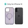 AZTECH Super Matte Case for iPhone 16 with Magnetic safe Compatible Kickstand Ring, Anti-Shock, Purple   AZTSMP-IP16