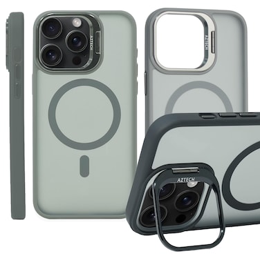 AZTECH for iPhone 14 Pro Case Compatible &amp; MagSafe Supports Magnetic Wireless Charging Built-in Camera Ring Stand Scratch-Resistant Back Kickstand Cover for iPhone 14 Pro Classic Hybrid HaloLock