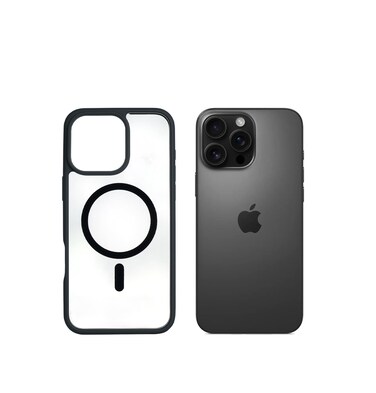AZTECH Magnetic Case for iPhone 15 Pro Compatible with MagSafe, Translucent Matte Back Camera Lens Full Protection Slim Shockproof Phone Cover Anti-Scratch Bumper, Scratch-Resistant Back For Apple