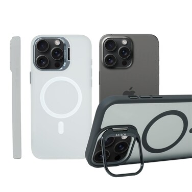 جراب AZTECH لهاتف iPhone 13 Pro Max متوافق مع MagSafe ويدعم الشحن اللاسلكي المغناطيسي وحامل حلقي مدمج للكاميرا وغطاء مقاوم للخدش لهاتف iPhone 13 Pro Max مع قفل هالولوك الكلاسيكي الهجين