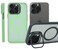 AZTECH for iPhone 15 Pro Case, Compatible with MagSafe, Built-in Camera Ring Stand, Military-Grade Protection, Magnetic Case for iPhone 15 Pro, Classic Kickstand Case (HaloLock), Green