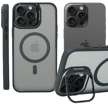 AZTECH Magnetic Case for iPhone 15 Pro Compatible with MagSafe, Translucent Matte Back Camera Lens Full Protection Slim Shockproof Phone Cover Anti-Scratch Bumper, Scratch-Resistant Back For Apple