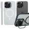 AZTECH for iPhone 15 Pro Max Case Compatible &amp; MagSafe Supports Magnetic Wireless Charging Built-in Camera Ring Stand Scratch-Resistant Kickstand Cover for iPhone 15 Pro Max Classic Hybrid HaloLock