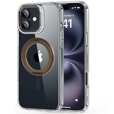 AZTECH for iPhone 16 Plus Case With 360&deg;Rotable Magnetic Ring Kick Stand and Silicone Finger Ring Grip, Compatible with MagSafe, Mag Safe Slim Shockproof Phone Case for iPhone 16 Plus 6.7 Inch