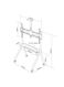 AZTECH TV Trolley Stand 240kg, Super Heavy Duty Rolling TV Cart with Lockable Wheels for 55-120 Inch LED LCD OLED 4K Flat &amp; Curved Screens, Max VESA 1200x600mm PRO Series