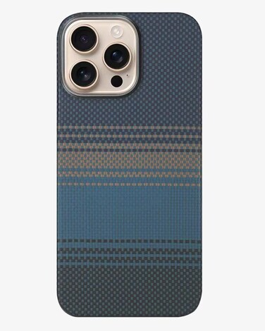 AZTECH Kevlar Case for iPhone 16 Pro Max – Ultra-Slim, Lightweight, Shockproof Protection MagSafe Compatible, Anti-Fingerprint, Raised Camera & Screen Edges - Premium Aramid (Moonrise)