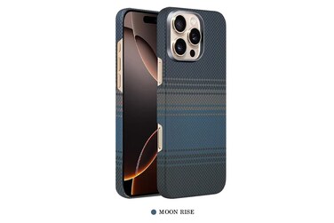 AZTECH Premium Aramid Fiber (Kevlar) Case for iPhone 16 Pro Max &ndash;   Ultra-Slim, Lightweight, Shockproof Protection   MagSafe Compatible, Anti-Fingerprint, Raised Camera &amp; Screen Edges