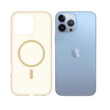 AZTECH Case for iPhone 13 Pro Max, iPhone 13 Pro Max Magnetic Case [Compatible with MagSafe] Slim Translucent Matte Scratch-Resistant Back Shockproof Phone Case Gold Desert Titanium