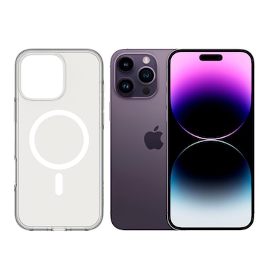 AZTECH [2023 New] for iPhone 14 Pro Case with MagSafe, [Strong Magnet] [Non-Yellowing] [Military Grade Protection] Magnetic Clear Slim Thin Bumper Phone Cover for Apple 14pro (Clear-Mag Safe) 
