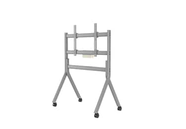 AZTECH TV Trolley Stand 200 kg, Super Heavy Duty Rolling TV Cart with Lockable Wheels for 60-120 Inch LED LCD OLED 4K Flat &amp; Curved Screens, Max VESA 1200x600mm - SLV   PRO Series