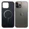 AZTECH Compatible with iPhone 16 Pro Leather Case, Compatible with MagSafe, Premium Tumbled Leather, Metal Buttons &amp; Camera Bump Frame, Slim Fit&amp;Durable, Distinctive Texture Cover (6.3") Black