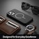 AZTECH Compatible with iPhone 14 Pro Max Leather Case, Compatible with MagSafe - Luxury Tumbled Leather - Metal Buttons &amp; Lens Protector - Slim Fit&amp;Durable - Distinctive Texture (6.7-inch) - Black
