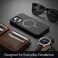 AZTECH Compatible with iPhone 16 Pro Max Leather Case, Compatible with MagSafe, Premium Tumbled Leather, Metal Buttons &amp; Camera Bump Frame, Slim Fit&amp;Durable, Distinctive Texture Cover (6.9"") Black
