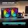 AZTECH 622 240mm AIO Liquid CPU Cooler Dual PWM ARGB Fans Infinite Mirror Pump Copper Base 260W TDP High Performance Water Cooling for Gaming PC Intel LGA1700 AMD AM5 AM4