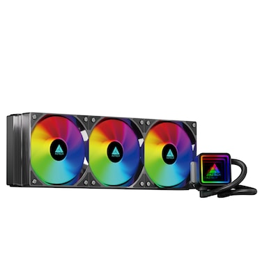 AZTECH 360mm AIO Liquid CPU Cooler Triple PWM ARGB Fans Infinite Mirror Pump Copper Base 280W TDP High Performance Water Cooling for Gaming PC Intel LGA1700 AMD AM5 AM4