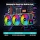 AZTECH 360mm AIO Liquid CPU Cooler Triple PWM ARGB Fans Infinite Mirror Pump Copper Base 280W TDP High Performance Water Cooling for Gaming PC Intel LGA1700 AMD AM5 AM4