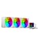 AZTECH 360mm AIO Liquid CPU Cooler White Triple PWM ARGB Fans Infinite Mirror Pump Copper Base 280W TDP High Performance Water Cooling for Gaming PC Intel LGA1700 AMD AM5 AM4