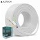 AZTECH Cat6 Ethernet Cable 24AWG Full Copper LAN Cable 305m White Network Cable Roll Gigabit