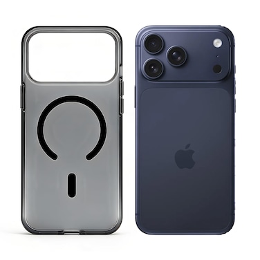 AZTECH Clear Fiber MagSafe Case for iPhone 17 Pro   Slim Transparent Protective Cover with Strong Magnetic Lock, Shockproof TPU, Scratch Resistant Back, Camera Protection – Black