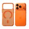 AZTECH Clear Fiber MagSafe Case for iPhone 17 Pro   Slim Transparent Protective Cover with Strong Magnetic Lock, Shockproof TPU, Scratch Resistant Back, Camera Protection &ndash; Orange