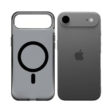 AZTECH Clear Fiber MagSafe Case for iPhone 17 Air   Slim Transparent Protective Cover with Strong Magnetic Lock, Shockproof TPU, Scratch Resistant Back, Camera Protection &ndash; Black