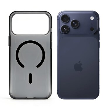 AZTECH Clear Fiber MagSafe Case for iPhone 17 Pro Max   Slim Transparent Protective Cover with Strong Magnetic Lock, Shockproof TPU, Scratch Resistant Back, Camera Protection &ndash; Black