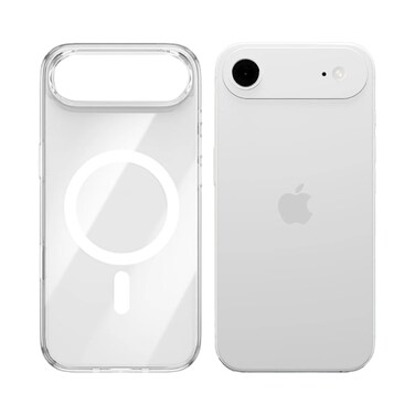 AZTECH Clear Fiber MagSafe Case for iPhone 17 Air   Slim Transparent Protective Cover with Strong Magnetic Lock, Shockproof TPU, Scratch Resistant Back, Camera Protection &ndash; White