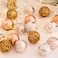 Zafaa Home Rose Gold Christmas Ball Ornaments &ndash; Elegant Holiday Decor with 6cm Balls, Set of 16
