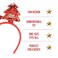 Zafaa Home Red Glitter Antler Headband &ndash; 22x17cm Christmas Costume Accessory for Holiday Parties, Festive Photoshoots, and Seasonal Celebrations