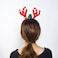 Zafaa Home Red Sequin Antler Headband &ndash; 22x19cm Holiday Costume Accessory for Christmas Parties, Seasonal Gatherings, and Festive Photos
