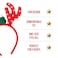 Zafaa Home Red Sequin Antler Headband &ndash; 22x19cm Holiday Costume Accessory for Christmas Parties, Seasonal Gatherings, and Festive Photos
