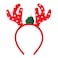 Zafaa Home Red Sequin Antler Headband &ndash; 22x19cm Holiday Costume Accessory for Christmas Parties, Seasonal Gatherings, and Festive Photos
