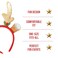 Zafaa Home Gold and White Antler Headband &ndash; Elegant 23.5x20cm Holiday Accessory for Christmas Parties, Seasonal Gatherings, and Festive Photos