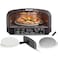 Jeroma Rotaro Electric Rotating Pizza Oven, Multi-Function Cooker and Bread Maker with 450&deg;C Heat, Rotating Stone, Stainless Steel Countertop Design for Home Kitchen