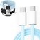 First Wave SurgeLink 60 USB-C to USB-C Cable 1M &ndash; 60W Fast Charging &amp; High-Speed Data Transfer, Durable Braided Type-C, 2-Pack (Blue + Black) &ndash; Compatible with Smartphones, Tablets &amp; Laptops