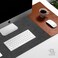 First Wave Signature Desk Mat 100&times;35cm &ndash; Premium Felt &amp; Leather Surface, Anti-Slip &amp; Water-Resistant, Ideal for Gaming, Office &amp; Home, Includes USB Accessory &ndash; Grey &amp; Tan + USB Cable