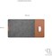 First Wave Signature Desk Mat 100&times;35cm &ndash; Premium Felt &amp; Leather Surface, Anti-Slip &amp; Water-Resistant, Ideal for Gaming, Office &amp; Home, Includes USB Accessory &ndash; Grey &amp; Tan + USB Cable