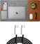 First Wave Signature Desk Mat 100&times;35cm &ndash; Premium Felt &amp; Leather Surface, Anti-Slip &amp; Water-Resistant, Ideal for Gaming, Office &amp; Home, Includes USB Accessory &ndash; Grey &amp; Tan + USB Cable
